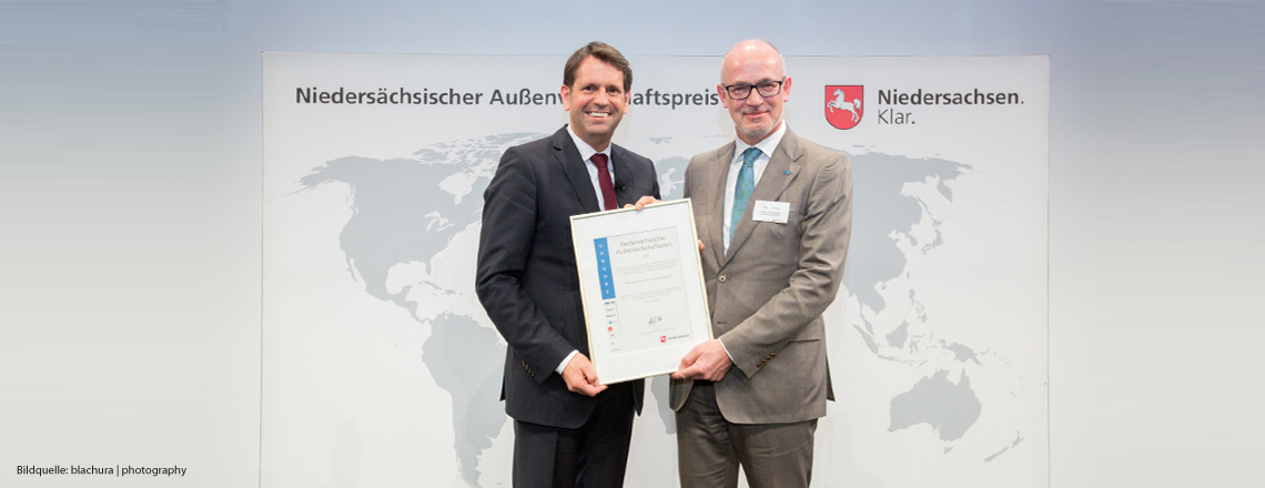 Lower Saxony Foreign Trade Award for BMA